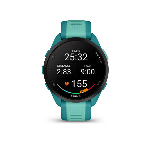 Garmin Forerunner 165 Music Watch, Watch Color: Turquoise, Wristband: Aqua - Silicone