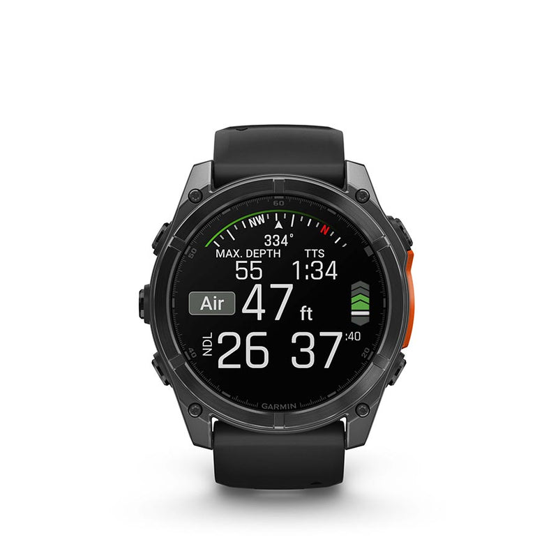 Load image into Gallery viewer, Garmin fenix 8 AMOLED 51mm Watch, Watch Color: Slate Grey, Wristband: Black - Silicone
