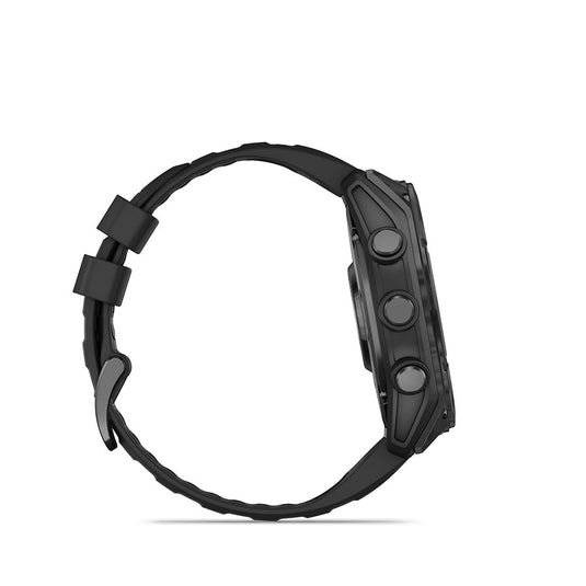 Garmin fenix 8 AMOLED 51mm Watch, Watch Color: Slate Grey, Wristband: Black - Silicone