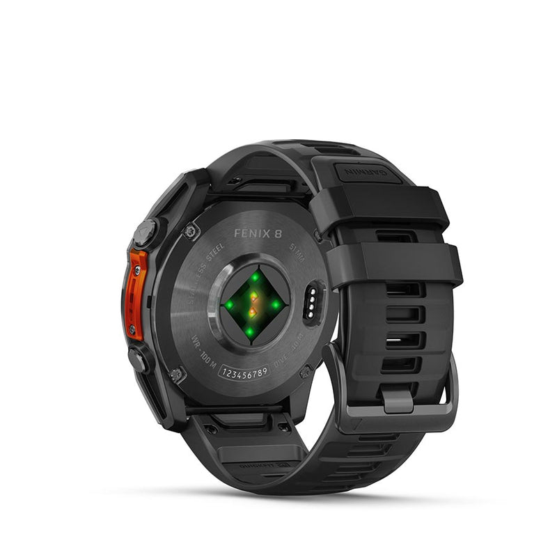 Load image into Gallery viewer, Garmin fenix 8 AMOLED 51mm Watch, Watch Color: Slate Grey, Wristband: Black - Silicone
