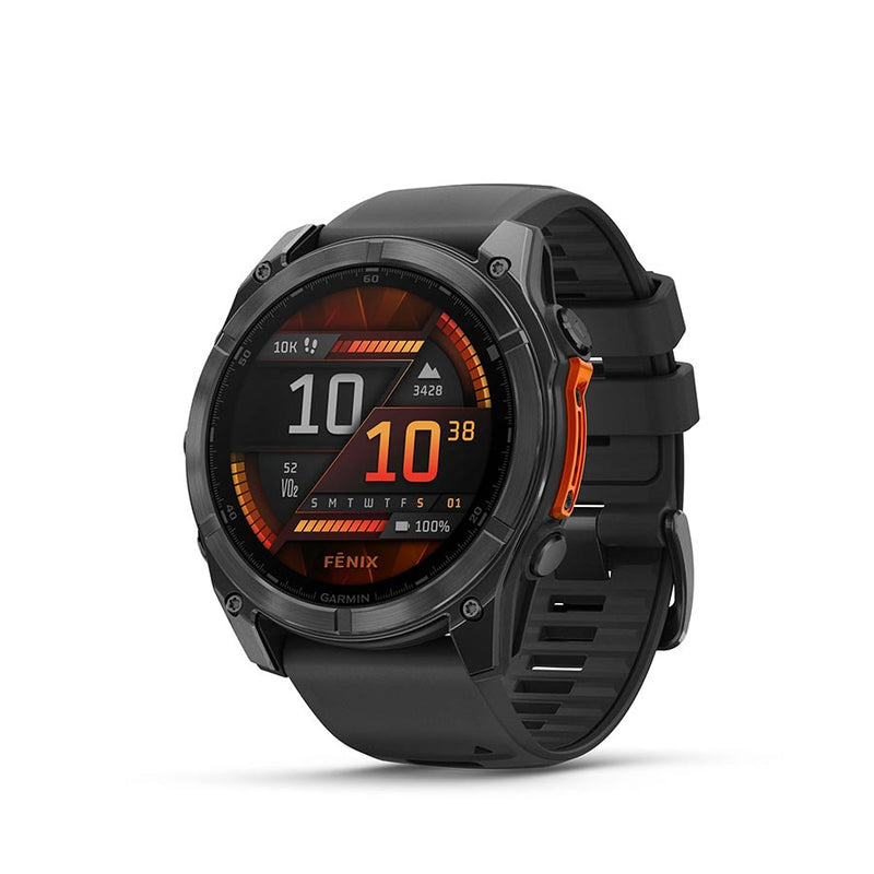 Load image into Gallery viewer, Garmin fenix 8 AMOLED 51mm Watch, Watch Color: Slate Grey, Wristband: Black - Silicone
