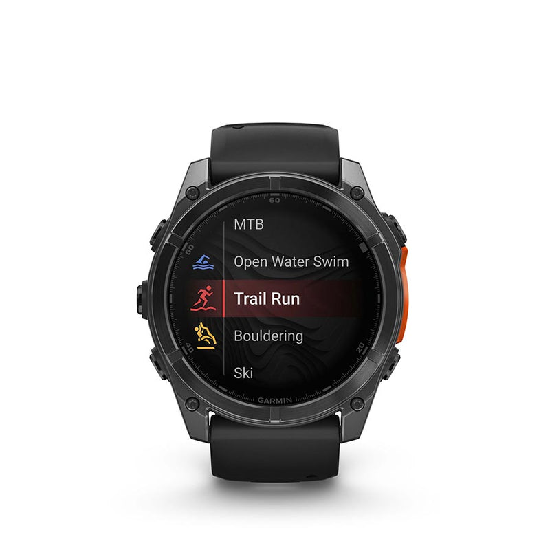 Load image into Gallery viewer, Garmin fenix 8 AMOLED 51mm Watch, Watch Color: Slate Grey, Wristband: Black - Silicone
