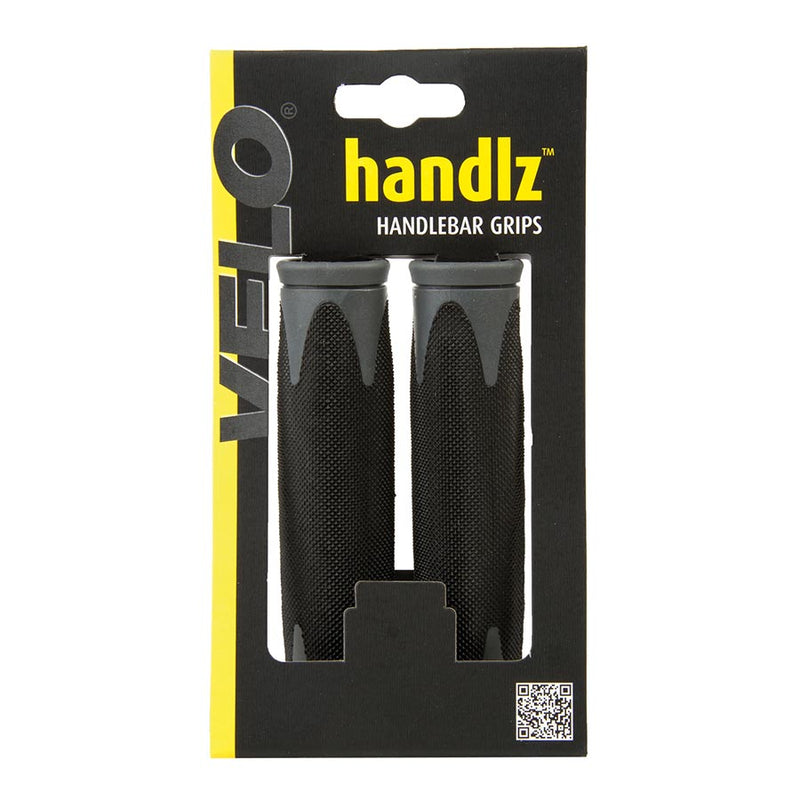 Load image into Gallery viewer, Velo Handlz D2 Grips 130mm Black/Grey
