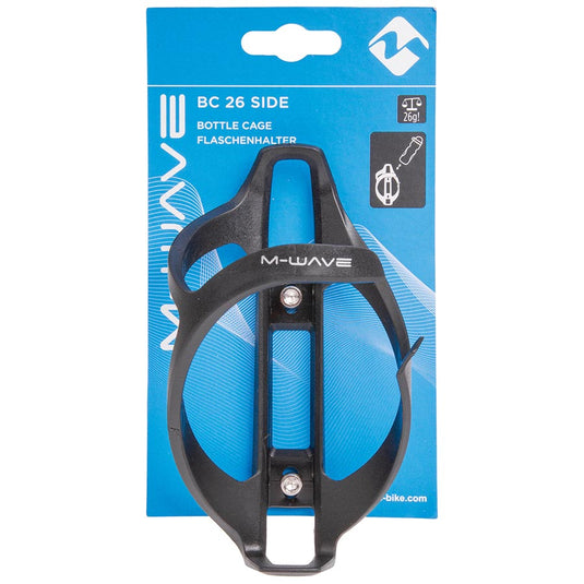 M-Wave BC 26 Bottle Cage Right side entry, Plastic, 26g, Black