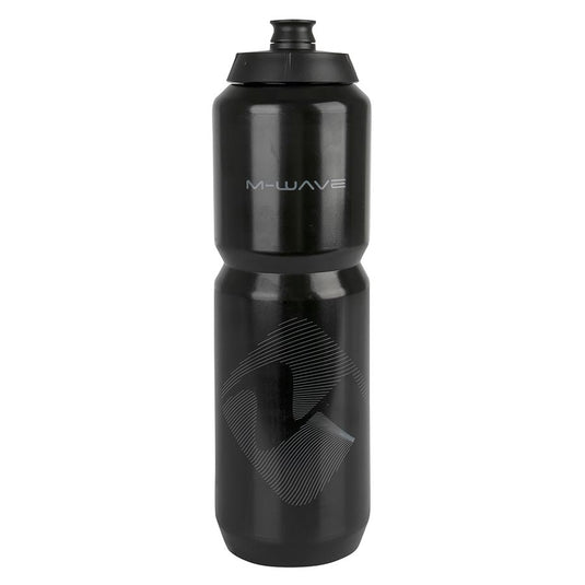 M-Wave PBO 1000 Water Bottle, 1000ml / 34oz, White on Black