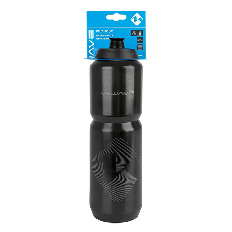 Load image into Gallery viewer, M-Wave PBO 1000 Water Bottle, 1000ml / 34oz, White on Black
