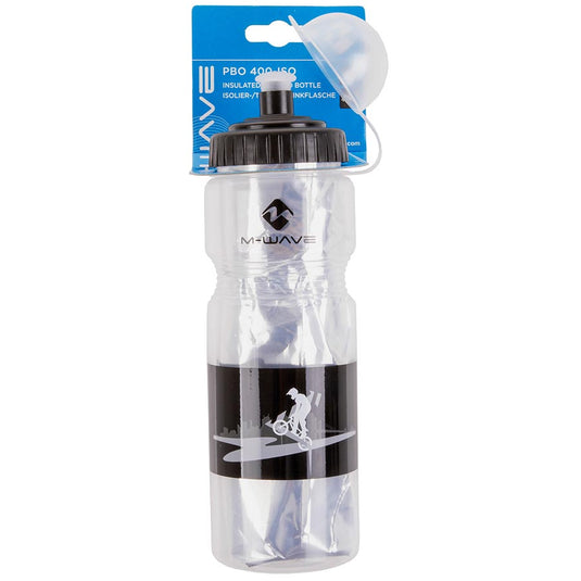 M-Wave PBO 400 Water Bottle 400ml / 13.5oz, Transparent Black