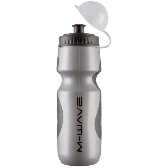 M-Wave Pro Grip Water Bottle, 710ml / 24oz, Silver/Black