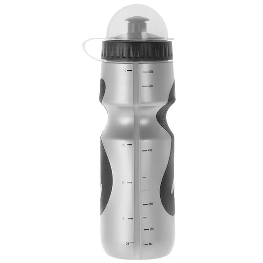 M-Wave Pro Grip Water Bottle, 710ml / 24oz, Silver/Black