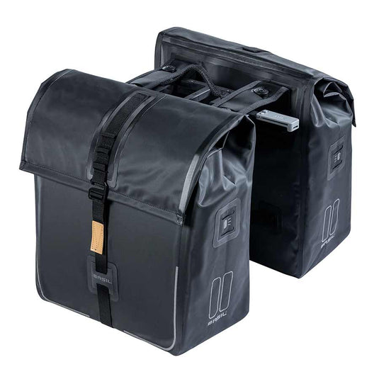 Basil-Urban-Dry-Double-Pannier-Bag-Panniers-Water-Reistant-Tarpaulin-PANR0277-Road-Touring-Panniers