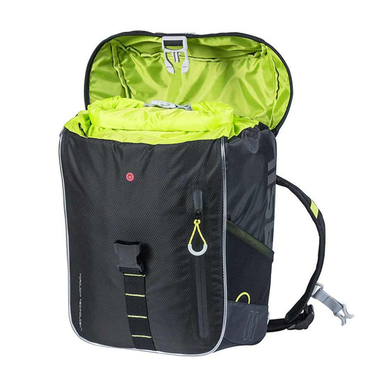 Basil Miles Backpack Nordlicht Technology, 17L, Black/Lime