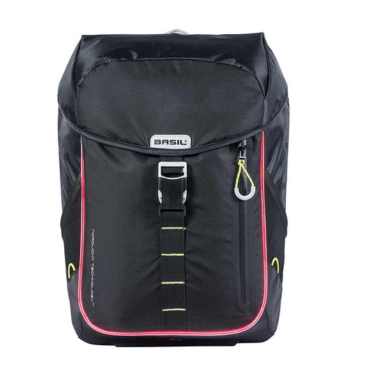 Basil Miles Backpack Nordlicht Technology, 17L, Black/Lime