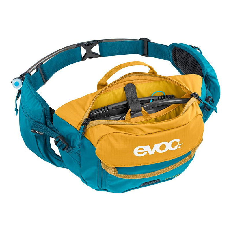 Load image into Gallery viewer, EVOC Hip Pack 3L + 1.5L Bladder, Hydration Bag, Volume: 3L, Bladder: Included (1.5L), Ocean
