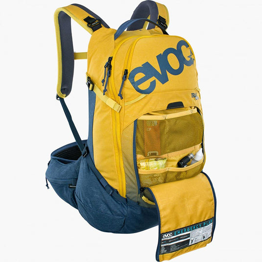 EVOC Trail Pro 26 Protector backpack, 26L, Curry/Denim, LXL