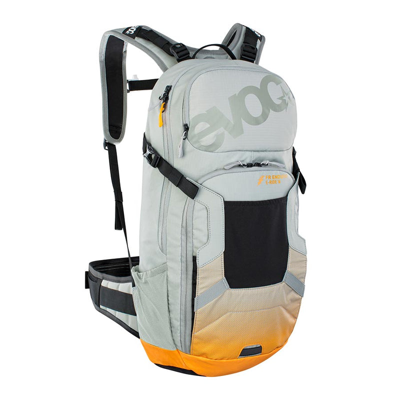 Load image into Gallery viewer, EVOC FR Enduro E-Ride 16 Protector backpack, 16L, Stone/Bright Orange, ML
