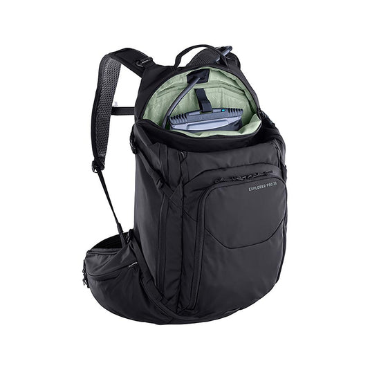 EVOC Explorer Pro 30 Hydration Bag, Volume: 30L, Bladder: Not included, Black