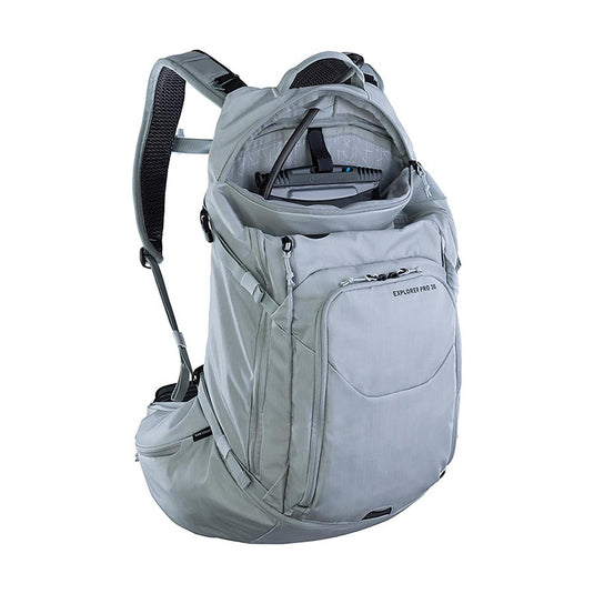 EVOC Explorer Pro 30 Hydration Bag, Volume: 30L, Bladder: Not included, Silver