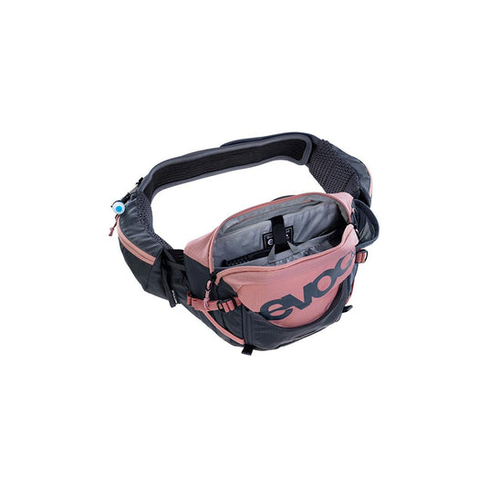 EVOC Hip Pack Pro 3 +1.5L Bladder, Hip Pack, 3L, Included (1.5L), Dusty Pink/Carbon Grey