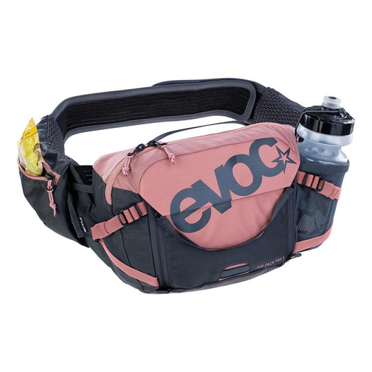 EVOC Hip Pack Pro 3 Hip Pack, 3L, Not included, Dusty Pink/Carbon Grey