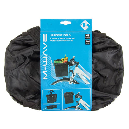 M-Wave Utrecht Foldable Handlebar Bag, 20L, Black