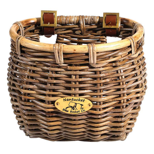 Nantucket-Tuckernuck-Classic-Basket-Brown-Rattan-Wicker-BG0074-Bicycle-Baskets