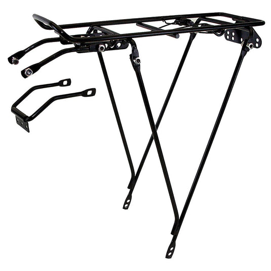 Ventura Screw-On II S Rear Rack, Black, Fits 26'' to 700C, Max load 10kg