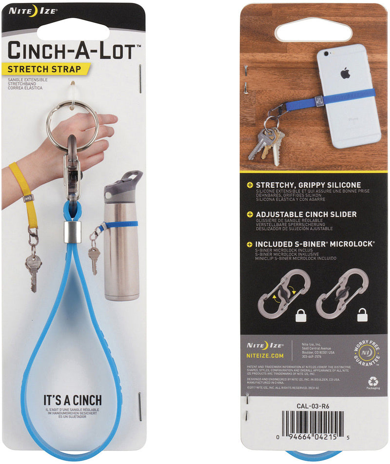 Load image into Gallery viewer, Nite Ize Cinch-a-lot Stretch Strap - Blue Assorted Key Chains Set
