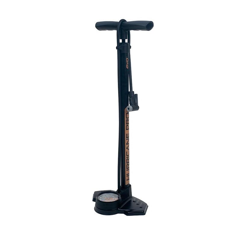 Load image into Gallery viewer, EVO Hurricane Pro Floor Pump, SmartHead, 160psi, Black/Gold
