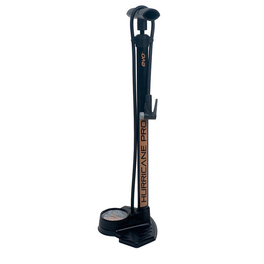 EVO Hurricane Pro Floor Pump, SmartHead, 160psi, Black/Gold