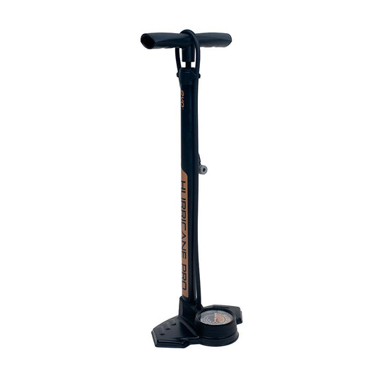 EVO Hurricane Pro Floor Pump, SmartHead, 160psi, Black/Gold