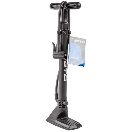 Beto 11/160 P Floor Pump Dual Valve Head, 160psi, Black