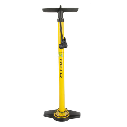 Beto 11/160 Y Floor Pump Dual Valve Head, 160psi, Yellow