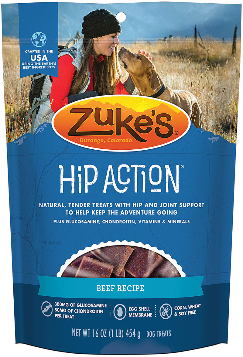 Load image into Gallery viewer, Zuke&#39;s Hip Action Beef Morsels: Nutritious 16 Oz Dog Treats for Healthy Hips
