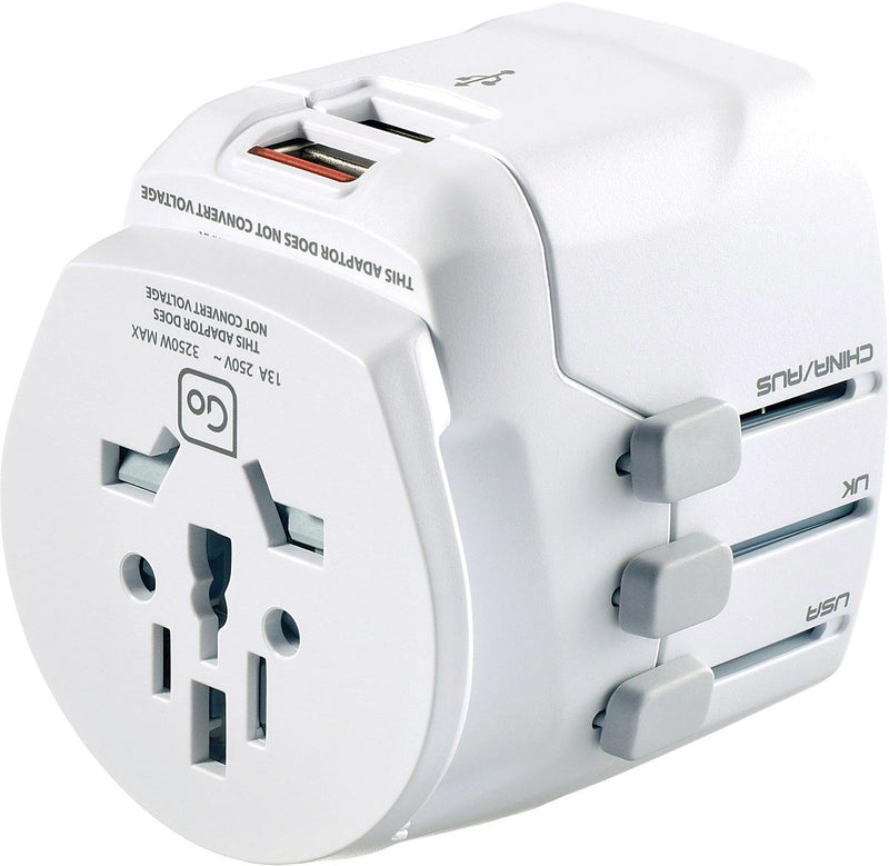 Load image into Gallery viewer, Go Travel Worldwide Grounded Adapter with USB Port - Stay Connected Anywhere!
