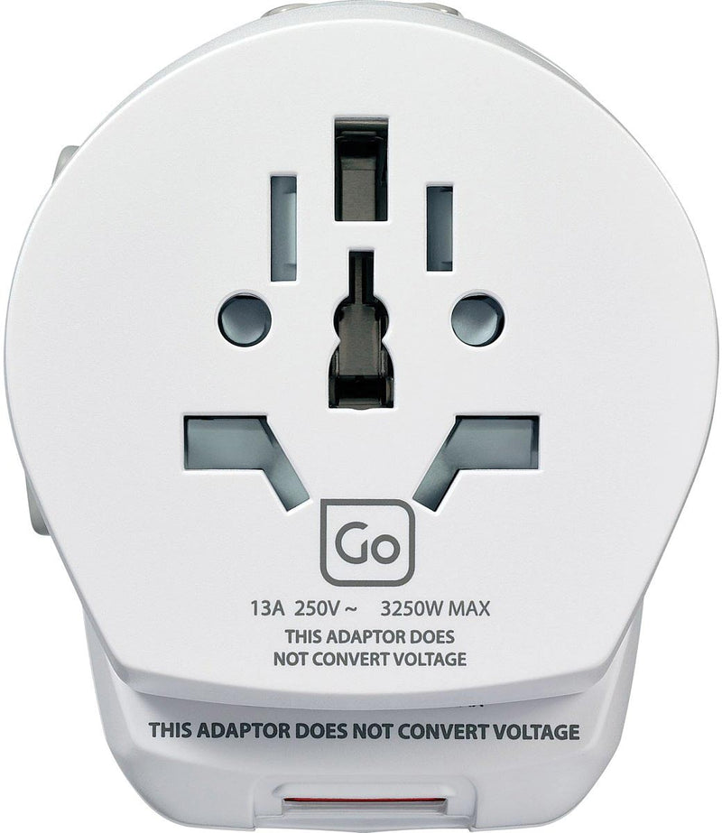 Load image into Gallery viewer, Go Travel Worldwide Grounded Adapter with USB Port - Stay Connected Anywhere!
