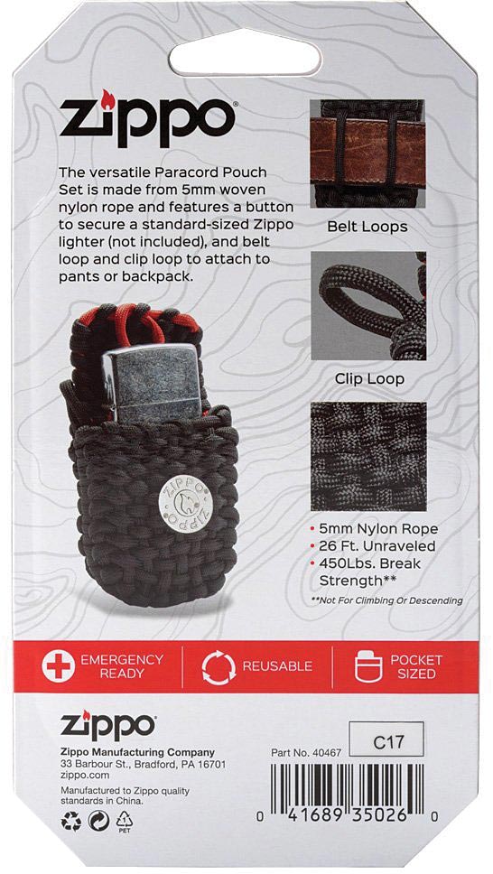 Load image into Gallery viewer, Zippo Paracord Pouch: Versatile and Durable Paracord Storage Solution
