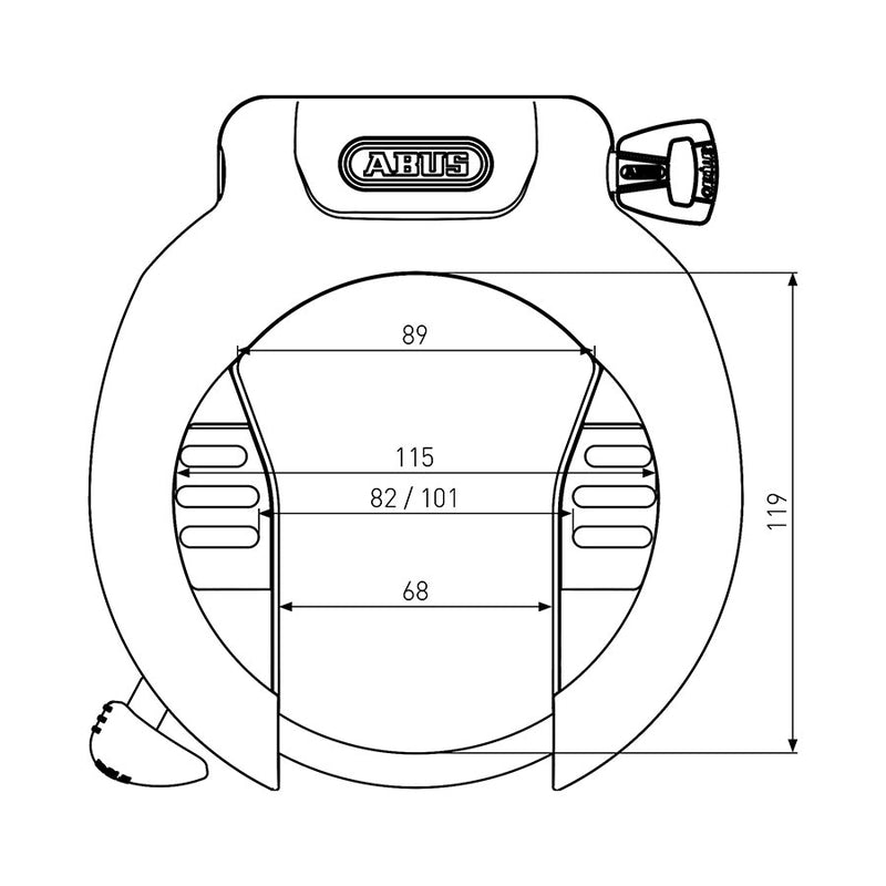 Load image into Gallery viewer, Abus 4750SL Pro Amparo Frame Lock, Key, Black
