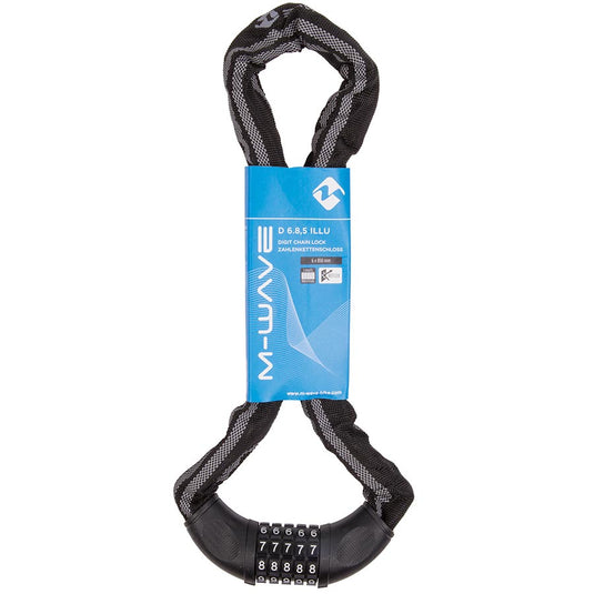 M-Wave C 6.85 Illu Chain Chain Lock, Combination, 6mm, 85cm, Black