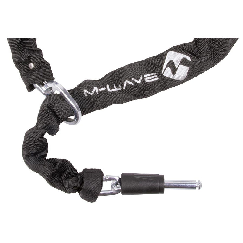 Load image into Gallery viewer, M-Wave Ringchain XL Chain Lock, Key, 5.5mm, 100cm, Black
