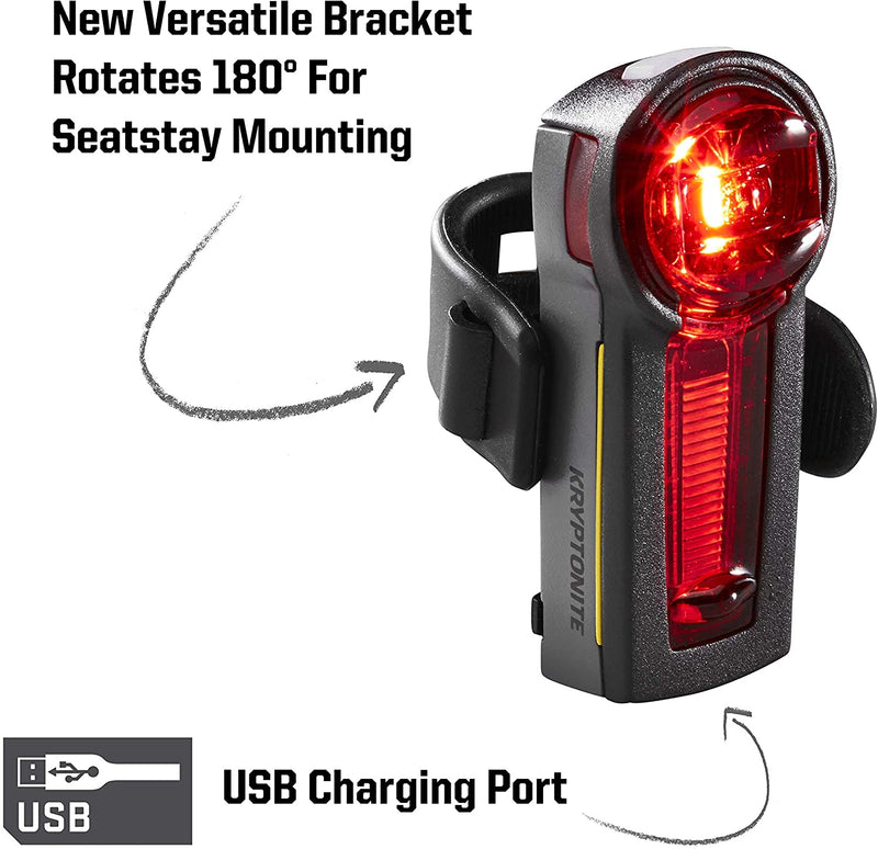 Load image into Gallery viewer, Kryptonite Incite XBR Taillight - Black Light Guide For Increased Visibility
