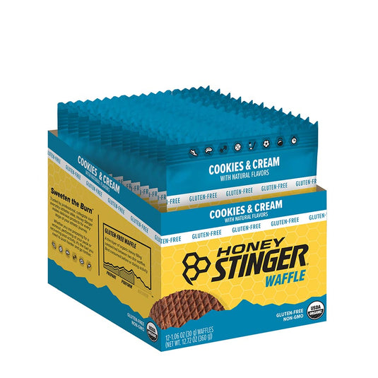 Honey Stinger Gluten-Free Organic Stinger Waffle Energy Cookies&Cream Box of 12