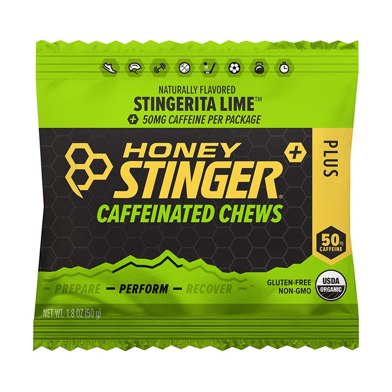 Load image into Gallery viewer, Honey Stinger Caffeinated Chews Box of 12 Energy Stingerita Lime Box of 12
