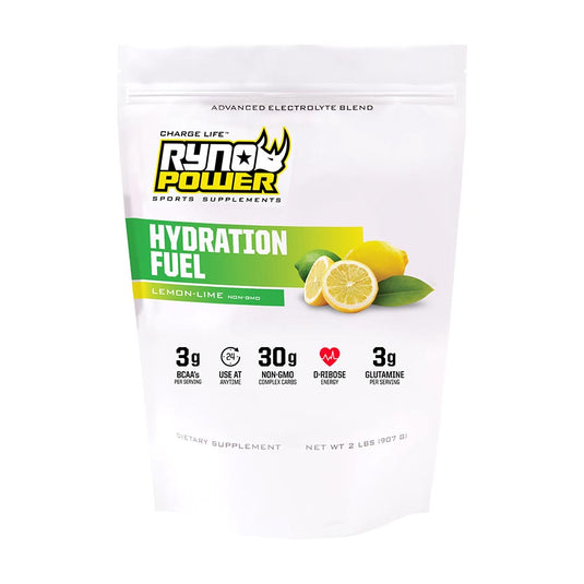 Ryno Power Hydration Fuel Drink Mix, Lemon Lime, Pouch, 20 servings