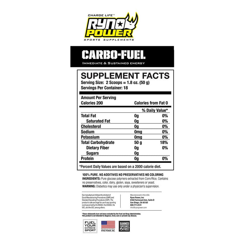 Load image into Gallery viewer, Ryno Power Carbo-Fuel Drink Mix, Pouch, 18 servings
