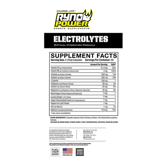 Ryno Power Electrolytes Capsules