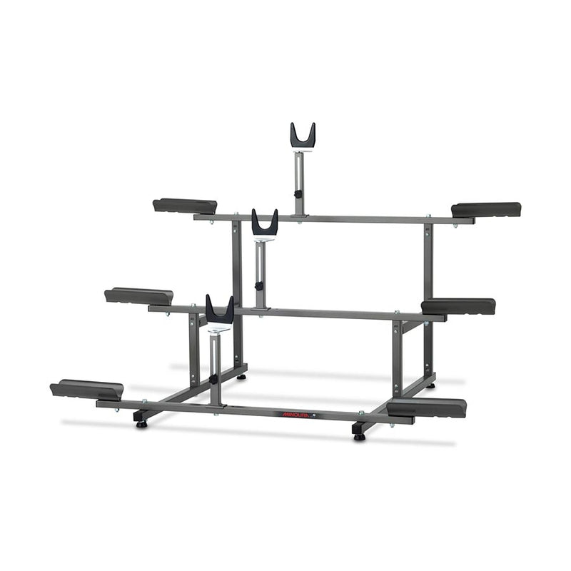 Load image into Gallery viewer, Minoura 971-3U Standard Tiered Bike Stand 3 Bike Standard - 31.5L x 47W x 33.5`H
