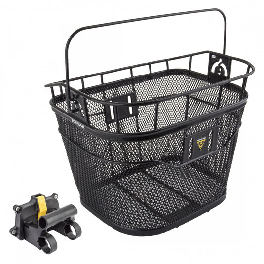 Topeak-Handlebar-Basket-Basket-Black-Metal-BSKT0485-Bicycle-Baskets