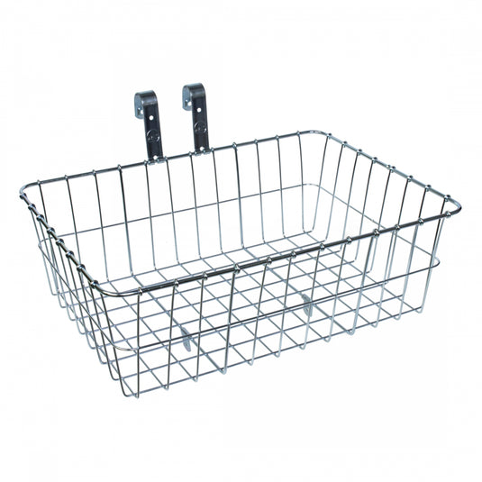 Wald-Products-137-Front-Basket-Basket-Silver-Steel-BSKT0262-Bicycle-Baskets