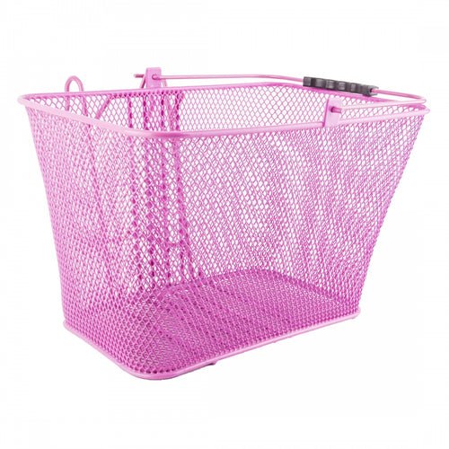 Sunlite-Mesh-Lift-Off-Front-Basket-Basket-Pink-Steel-BSKT0296-Bicycle-Baskets