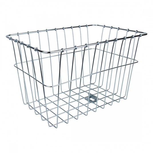 Wald-Products-585-Rear-Basket-Basket-Silver-Steel-BSKT0305-Bicycle-Baskets